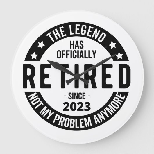 Legende heeft officieel in ruste getreden in 2023 grote klok (Voorkant)