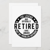 Legende heeft officieel in ruste getreden in 2023 kaart (Voorkant / Achterkant)