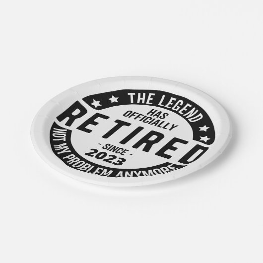 Legende heeft officieel in ruste getreden in 2023 papieren bordje (Gekanteld)