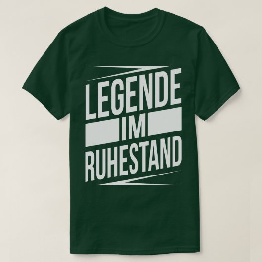 Legende im ruhestand wit t-shirt (Design voorkant)