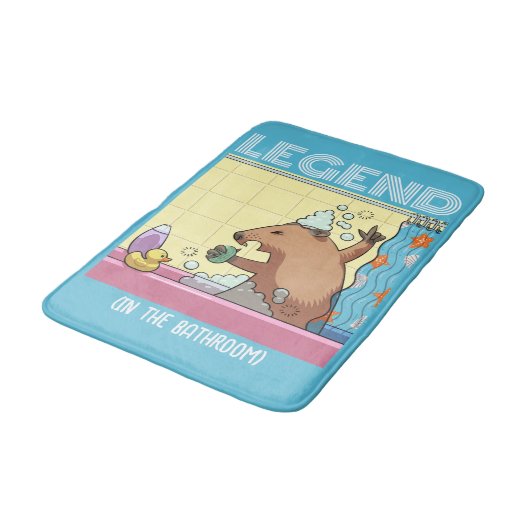 Legende (in de badkamer) zingen Groundhog Badmat (Gekanteld)