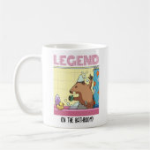 Legende (in de badkamer) zingen Groundhog Koffiemok (Links)