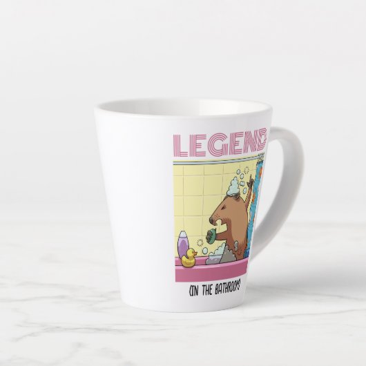 Legende (in de badkamer) zingen Groundhog Latte Mok (Rechterhoek)