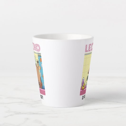 Legende (in de badkamer) zingen Groundhog Latte Mok (Voorkant)