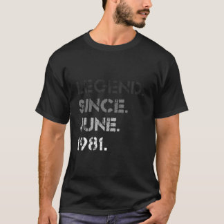 Legende in Nood sinds juni 1981 42e Verjaardag 42 T-shirt