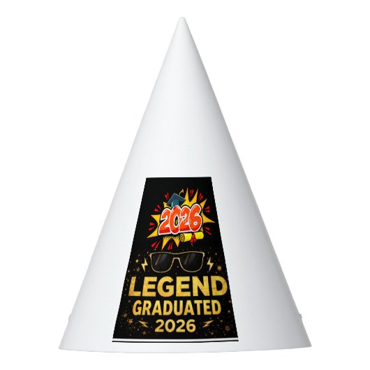 Legende is afgestudeerd 2026 Funny afstudeerontwer Feesthoedjes (Voorkant)