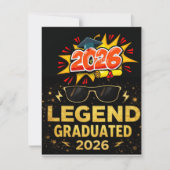 Legende is afgestudeerd 2026 Funny afstudeerontwer Kaart (Voorkant)