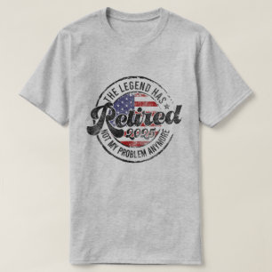Legende is met pensioen 2025 Pensioen 2025 VS-vlag T-shirt
