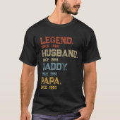  legende man papa papa sinds personaliz t-shirt (Voorkant)