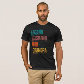 Legende Man Vader Opa Custom Est. jaarretro T-shirt (Voorkant volledig)