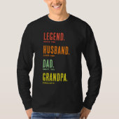 legende man vader opa sinds lange mouw t-shirt (Voorkant)
