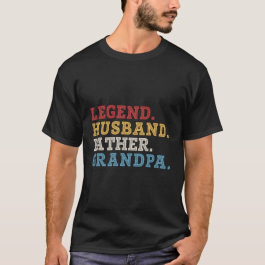 legende man vader opa vaders dag vader papa t-shirt (Voorkant)