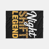 Legende nachtdienst grappige uitspraak sarcastisch fleece deken (Voorkant (Horizontaal))