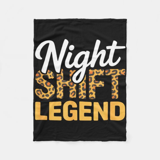 Legende nachtdienst grappige uitspraak sarcastisch fleece deken (Voorkant)