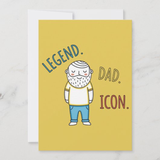 Legende. Pap. Icon. Vaderdag Kaart (Voorkant)
