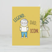 Legende. Pap. Icon. Vaderdag Kaart (Staand voorkant)