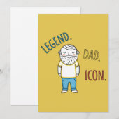 Legende. Pap. Icon. Vaderdag Kaart (Voorkant / Achterkant)
