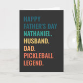 Legende Pickleball Gepersonaliseerde Vaderdag Feestdagen Kaart (Voorkant)