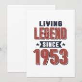 Legende sinds 1953 Verjaardagscadeau Kaart (Voorkant / Achterkant)