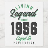 Legende sinds 1956 wijn etiket (Enkel label)