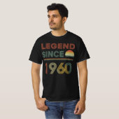 Legende sinds 1960  Retro, 1960 Bday Gift T-shirt (Voorkant volledig)