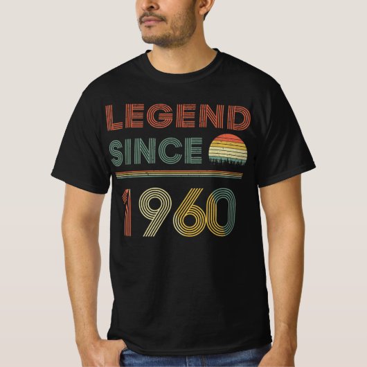 Legende sinds 1960  Retro, 1960 Bday Gift T-shirt (Voorkant)