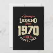 Legende sinds 1970 verjaardagscadeau kaart (Voorkant)