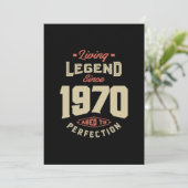 Legende sinds 1970 verjaardagscadeau kaart (Staand voorkant)