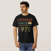 Legende Sinds 1972  Retro, 1972 Bday Gift T-shirt (Voorkant volledig)