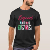 Legende sinds 1972 t  retro 50e verjaardag t-shirt (Voorkant)