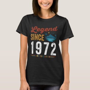 Legende sinds 1972  van de geboorte Retro T-shirt