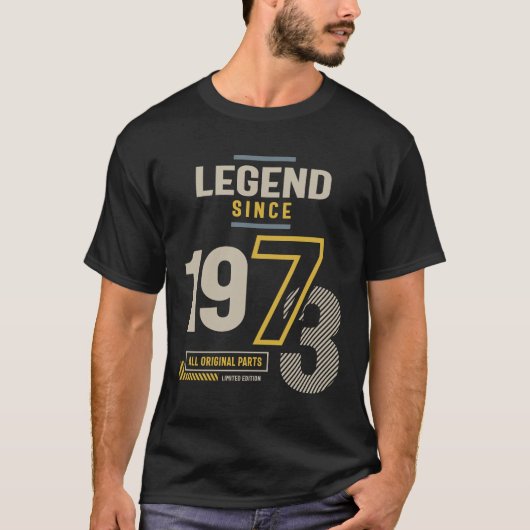 Legende sinds 1973 50 jaar t-shirt (Voorkant)
