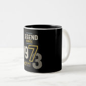 Legende sinds 1973 50 jaar tweekleurige koffiemok (Voorkant rechts)