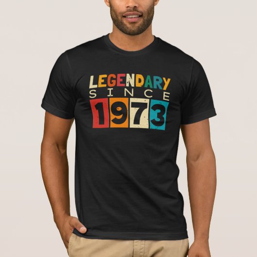 Legende sinds 1973 51ste verjaardag t-shirt (Voorkant)