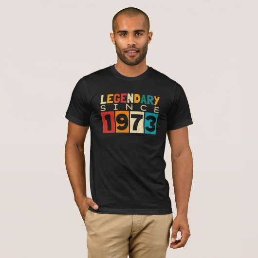 Legende sinds 1973 51ste verjaardag t-shirt (Voorkant volledig)