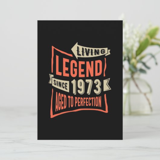 Legende sinds 1973: Birthday Gift Bedankkaart (Staand voorkant)