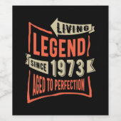 Legende sinds 1973: Birthday Gift Wijn Etiket (Enkel label)