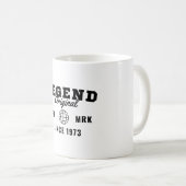 Legende sinds 1973 koffiemok (Voorkant rechts)