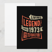Legende sinds 1973 verjaardagscadeau kaart (Voorkant / Achterkant)