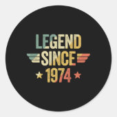 Legende sinds 1974 ronde sticker (Voorkant)