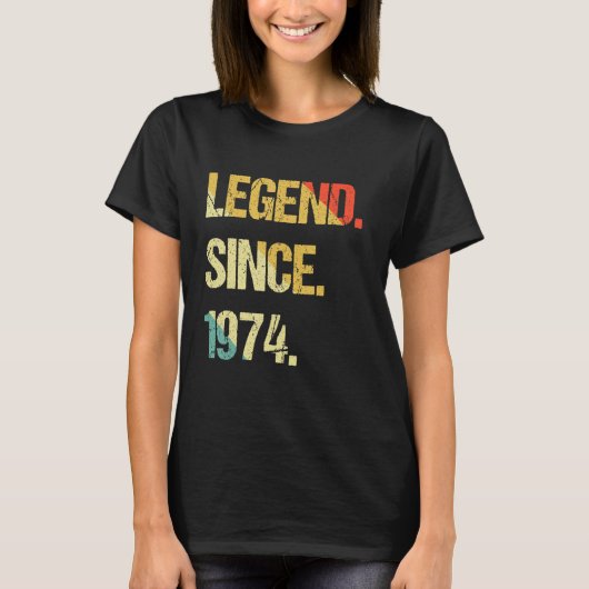 Legende sinds 1974 t-shirt (Voorkant)