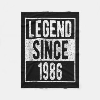 Legende sinds 1986 T-shirt 36 jaar oude cadeaus 36 Fleece Deken