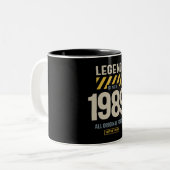 Legende sinds 1989 34e verjaardag tweekleurige koffiemok (Voorkant links)