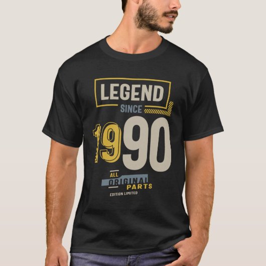 Legende sinds 1990 33e verjaardag t-shirt (Voorkant)