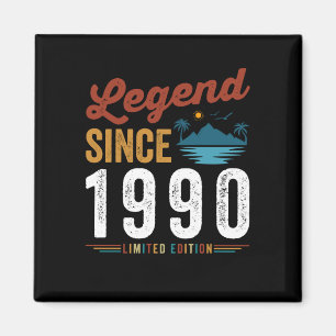 Legende sinds 1990 Verjaardag Retro Vintage Magneet