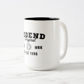 Legende Sinds 1996 Tweekleurige Koffiemok (Voorkant rechts)