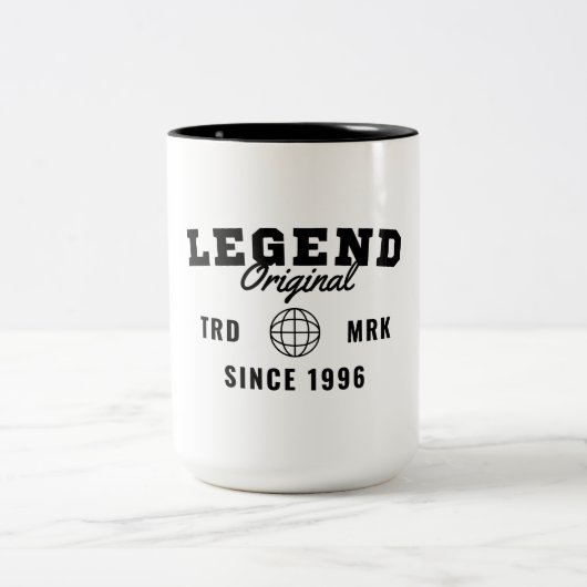 Legende Sinds 1996 Tweekleurige Koffiemok (Center)