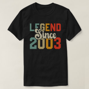 Legende sinds 2003 21e verjaardag 21 jaar oud t-shirt