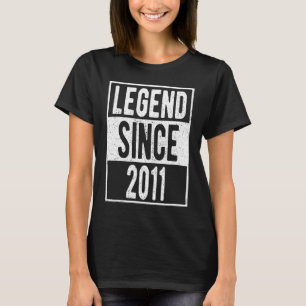Legende sinds 2011 11 jaar oud op de elfde verjaar t-shirt