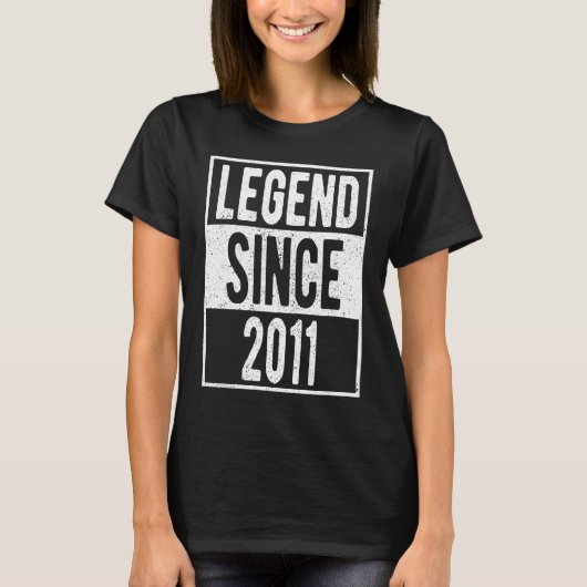 Legende sinds 2011 11 jaar oud op de elfde verjaar t-shirt (Voorkant)